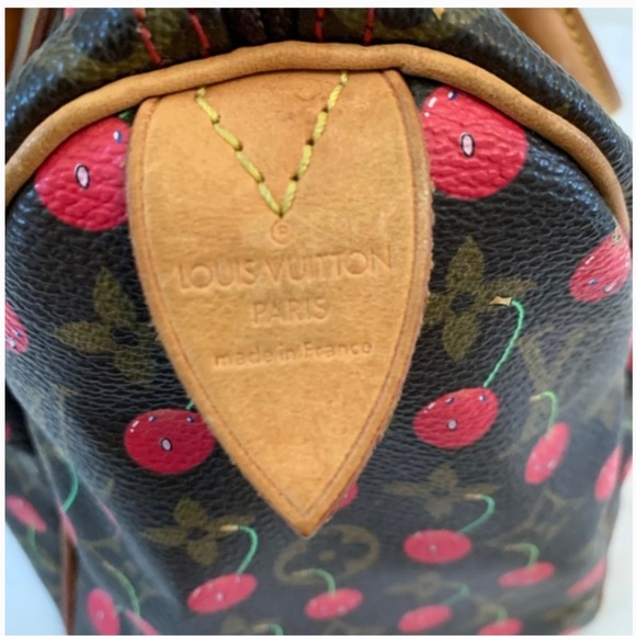 LOUIS VUITTON TAKASHI MURAKAMIS MONOGRAM CERISES SPEEDY 25 - Picture 9 of 14